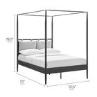Modway Marlowe 4-Poster Canopy Metal Full Platform Bed - Charcoal-10