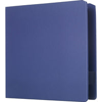 Staples Standard Binder with Label Holder and D-Rings - 3" - Blue-Slant rings have a high page capacity compared to same size round rings