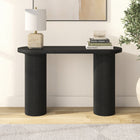 Hudson&Canal Isa Oval Fluted Console Table - 55" W - Black Grain-Clean with a soft, dry cloth and no harsh chemicals or abrasive cleaning materials