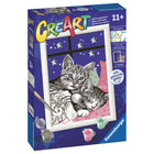 Ravensburger CreArt Sleepy Kitties Paint By Numbers-Each area is clearly numbered and outlined in its colour to easily match to the numbered paints