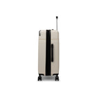 Bugatti Monaco 26.5" Hardside Medium Check-in Luggage - Vegan Leather Trim - Ecru-Reinforced top and
side handles 
