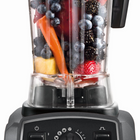 Salton Professional Grade Power Blender - 2 L - Charcoal Grey -8 blade blending system: 4 sawtooth + 4 ultra-sharp angled stainless-steel blades on a heavy duty all metal drive 