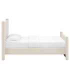 Modway Rael Performance Velvet Twin Platform Bed - Alabaster-Assembly Required