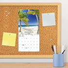 DateWorks 2026 16-Month Mini Wall Calendar - 7" x 7" - Beaches - Bilingual-Features monthly pages for January to December 2026, as well as the last 4 months of 2025