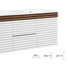 Modway Render 48" Wall-Mount Bathroom Vanity - White/Walnut/White-Wall-Mount Design