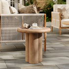 Modway Tori 20" Indoor/Outdoor Round Side Table - Oak-20 Inch Round Tabletop