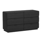 Manhattan Comfort Chrystie 60" Contemporary Modern 6-Drawer Double Dresser - Black-Available in Natural and Black
