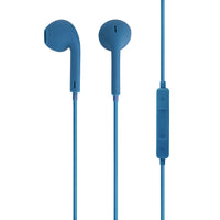 Basic Tech Wired Earbuds with Volume Control And Mic - Sea Blue-Universal