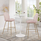 Modway Lippa 28" Round Faux Marble Bar Table - White-Seats 2