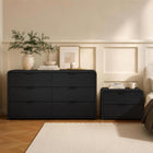 Manhattan Comfort Grace 28" Modern 2-Drawer Nightstand - Black-10