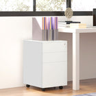 Vinsetto Steel Letter/A4/Legal Filing Cabinet with Lock & Hanging Bar - White-Adjustable hanging bar to hold letter, A4 and legal sized files
