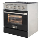 Kucht 30" KDF Series Pro Style Natural Gas Dual Fuel Range - Stainless Steel/Black-2 Years Limited Manufacturer Warranty