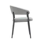 Manhattan Comfort Belle 22.4" Modern Textured Leatherette Upholstered Dining Chair - Stone Grey-Made to Last. Commercial Grade Product