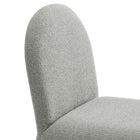 Modway Junia Boucle Upholstered Arch Armless Dining Chair - Dove Grey-10