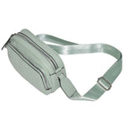 Nicci Ladies Crossbody Bag with Front Zipper Pocket - Seafoam Green-Outside front zipper pocket
