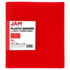 JAM Paper Plastic 0.5" 3-Ring Binder - Red-Size: .5" Width | Holds up to 100 sheets of paper.