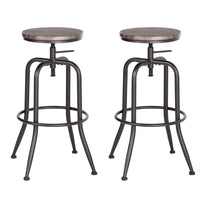 Homy Casa Counter/Bar Stool Adjutable Height Swivel  - Walnut - 2 Pack-Adjustable height 27.2"-30.3", fits perfectly your kitchen island counter or bar