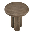 Modway Tori 20" Indoor/Outdoor Round Side Table - Weathered Walnut-Assembly Required