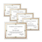 St. James Glass Frames for Certificates, Diplomas & Documents - Decorative Border - Gold Foil -  8.5" x 11" - 2 Pack-Engraved decorative border design in glossy gold foil