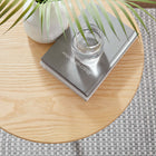 Modway Lippa 20" Round Wood Side Table - Gold Natural-Non-Marking Felt Pad
