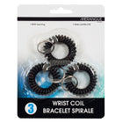 Merangue Wrist Coil with Key Rings - 3 Pack-4.5 cm diameter with 1" split key ring