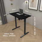 Mount-It! Compact Electric Standing Desk with 40" Table Top - Black-Control Panel Type: Digital