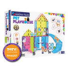 Magna-Tiles Pet Playhouse 50-Piece Magnetic Construction Set-What Makes It Unique: The MAGNA-TILES Pet Playhouse 50-Piece Set is uniquely packed with a Slide piece, Double Doors, and four adorable pet figures, offering endless imaginative play as kids create the ultimate paradise for their furry friends