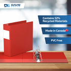 Davis Group Premium Economy Binder - D Ring - 3" - Red - 6 Pack-Ideal for Conferences, Reference, Colleges & Universities