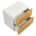 Modway Abel 2-Drawer Burl Wood Nightstand - White Bleached Burl-7