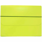 JAM Paper Thick Portfolio File Carrying Case with Elastic Band - 10 x 1 1/4 x 13 1/4 - Lime Green-Lime Green Portfolio Carrying Case