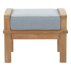Modway Marina Outdoor Patio Teak Ottoman - Natural/Grey-6