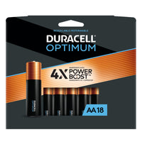 Duracell Optimum AA Batteries - 18 Pack-FORMULATED WITH 4X POWER BOOST INGREDIENTS: Duracell Optimum AA batteries contain 4X of Duracell’s patented POWER BOOST Ingredients vs Coppertop AA