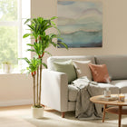 HOMCOM 5' Artificial Dracaena Tree - Green-Enjoy evergreen beauty with zero watering, pruning, or maintenance required 