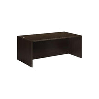 Office Star Napa Collection 71" Desk Shell, Espresso-Features 1” tops and end panels, and 5/8” modesty panels