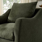 Modway Somerset Linen Blend Slipcovered Armchair - Sage-Durable Woven Fabric Upholstery
