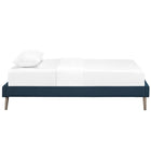 Modway Helen Fabric Twin Bed Frame with Round Splayed Legs - Azure-Ten Wood Support Slats
