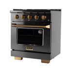 Kucht 30" KED Series Pro Style Dual Fuel Range - Gemstone-High-quality metal control knobs