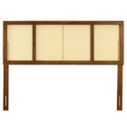 Modway Delmare Cane Full Headboard - Walnut-Interchangeable Bed Frame Options