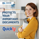 QuickFit Pro HD Single Touch Pin-Lock View Binder - 6" - White-Back mounted rings