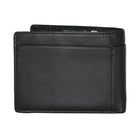 Club Rochelier Men's Slim Wallet with Zippered Pocket - Black-1 Slot Pocket