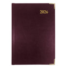 Brownline 2026 Executive Weekly Planner - 8-3/16" x 5-5/8" - Assorted Colours - Trilingual-Coloured world map, calendar for 8 months on each spread