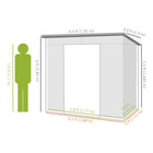 Outsunny Metal Garden Storage Shed with 2 Vents - 6' x 4' - Yellow-Galvanized steel structure is solid and suitable for outdoor use
