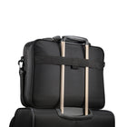 Samsonite Xenon 4 15.6" Slim Briefcase  - Black-Stackit  Strap - fits over most suitcase pull-handles for hassle-free combination travel