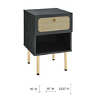 Modway Chaucer Nightstand - Black-Spacious Full-Glide Drawer