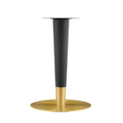 Modway Zinque 28" Artificial Marble Dining Table - Gold Black-Black and Gold Metal Pedestal Base
