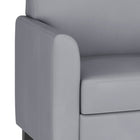 Flash Furniture HERCULES Diplomat Series Grey Leather Sofa-Foam Filled Cushions