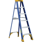 Featherlite 6300 Series 6' Industrial Duty Fiberglass Stepladder-Nominal Height: 6'