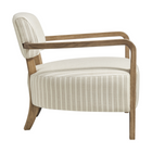 Modway Zinnia Striped Fabric Upholstered Accent Chair - Oatmeal Stripe-Non-Marking Foot Pins