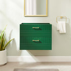 Modway Daybreak 24" Wall-Mount - Green-Full-Extension Drawers