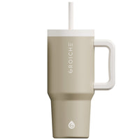 GROSCHE Aspen Insulated Water Tumbler with Handle - 32 oz. - Sand Beige-32oz capacity